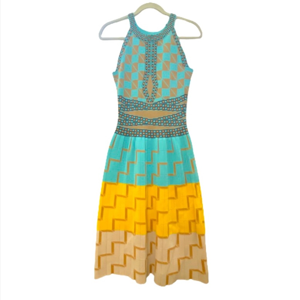 Knitted Geometric Pattern Dress